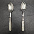 British vintage silver plate dessert cutlery set white butterfly shell handle